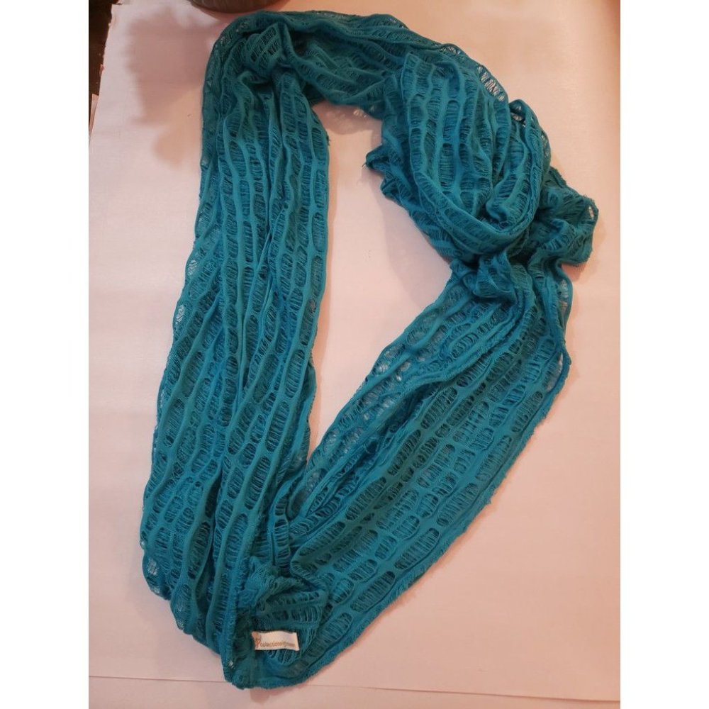 Collection Eighteen Infinity Turquoise Knit Scarf